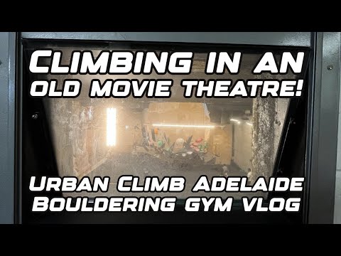 Climbing in an old movie theater! Urban Climb Adelaide Bouldering gym