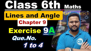 Class 6 RS Aggarwal | Chapter 9: Lines and Angles | Exercise 9A Q1 to Q4 (New Edition)