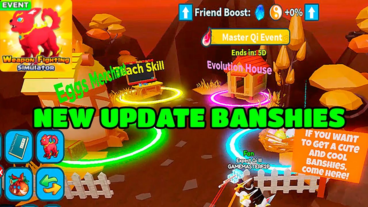 Weapon fighting simulator new update 20. wfs Hatch eggs Banshie