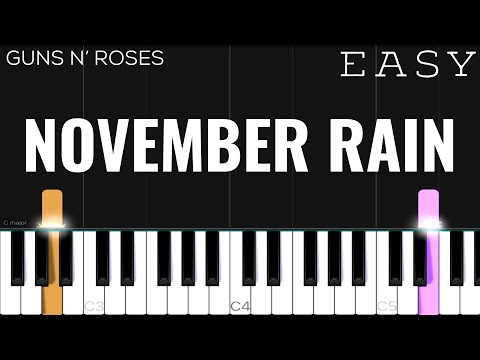 Guns N Roses - November Rain | Easy Piano Tutorial