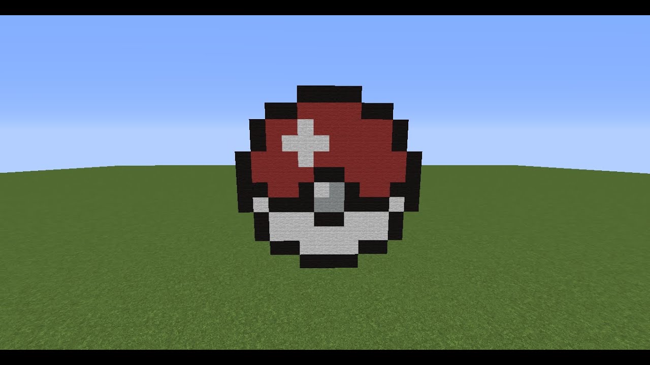 Minecraft pokemon, minecraft pokeball, Minecraft pixel art pokeball, Mi...