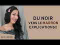 Du noir vers le marron explications