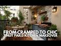 Tiny Parisian Kitchen Makeover | Elegant Outdoor Herb Garden Design