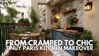 Tiny Parisian Kitchen Makeover | Elegant Outdoor Herb Garden Design