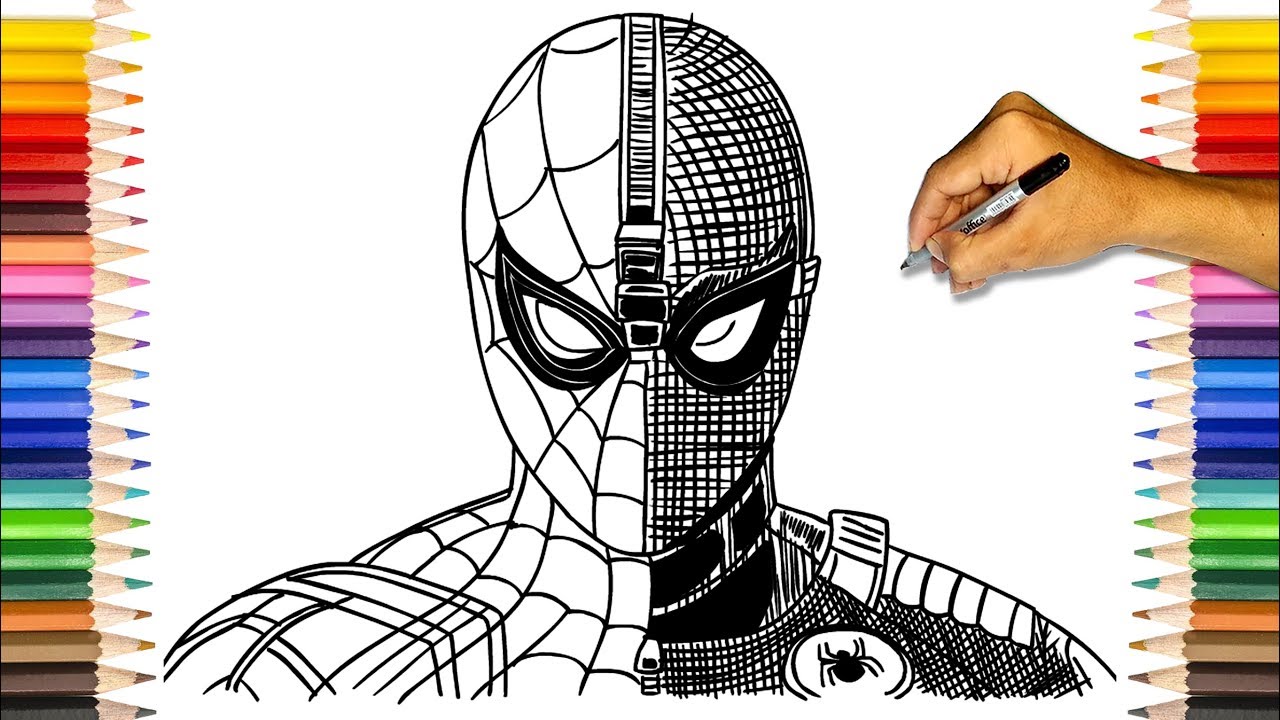 SPIDER MAN Coloring Book Iron Spider And Spider Man Stealth Suit SPIDER MAN Coloring Book Iron Spider And Spider Man Stealth Suit