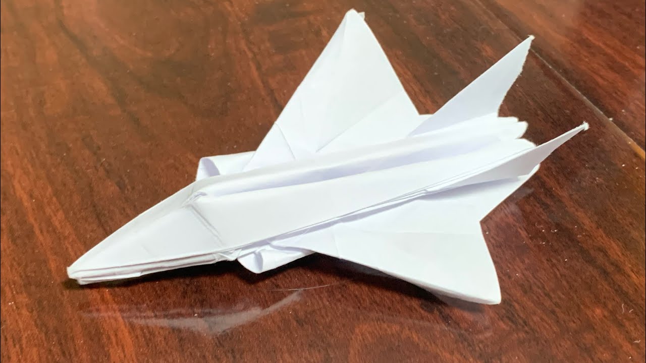 Origami fighter jet (Dagger) by Jayson Merrill YouTube