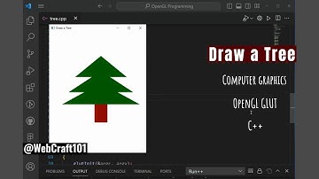 Drawing tree with source code | Computer Graphics Project using OpenGL C++