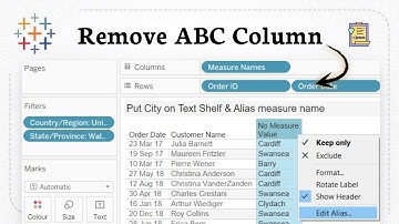 Hoe verwijder ik de ABC-kolom in Tableau (Header Control)