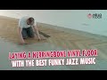 Laying a herringbone vinyl floor with the best funky jazz music  hello floor