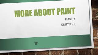 2/1/2021|| class 2 ||sub computer|| chapter 9||More About paint