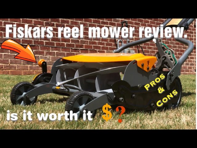 fiskars reel mower power conversion updates 