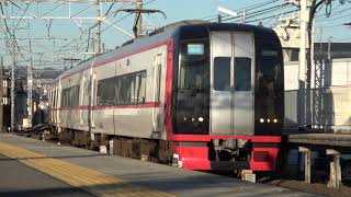 夕日を浴びて入線!名鉄2200系 2202F (特急中部国際空港行き) 笠松入線
