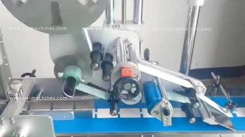 Automatic paper card tag paging feeding top labeling machine labeler line