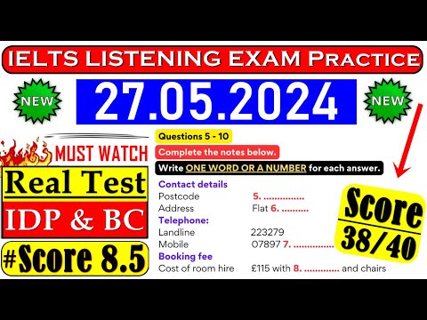 Ielts Listening Practice Test 2024 With Answers | 27.05.2024