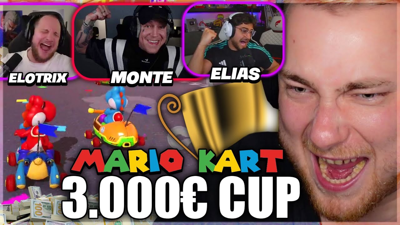 Mein 3.000€ MARIO KART TURNIER 🏆 ft. Monte, Elotrix, Eli, Willy, Mehdi, Repaz & Co 🔥 | SolutionPlayz