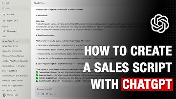 How to Use AI (ChatGPT) to Create a Sales Script
