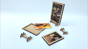 How to Make a Wooden Photo Frame with Laser Cutting | DIY Display Stand