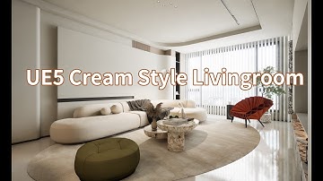 Unreal engine 5.3  | Take a walkthrough of the cream style living room with LUMEN GI @UnrealEngine