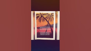 Two palm trees forever confined in the canvas of a painter