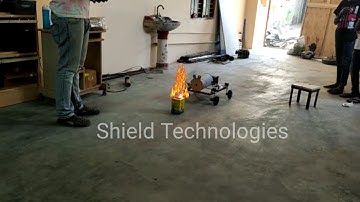 Soundwaves fire extinguisher | Zero Radius turning 360 Degree rotating | Mechanical projects