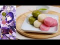 Genshin Impact Recipe: Inazuma food Tricolor Dango | 原神 稲妻料理 三色団子再現