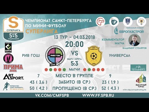 Видео к матчу РИВ ГОШ - Универсал