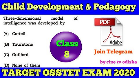 TARGET OSSTET EXAM 2020 :- CHILD DEVELOPMENT & PEDAGOGY QUESTIONS AND ANSWERS !!