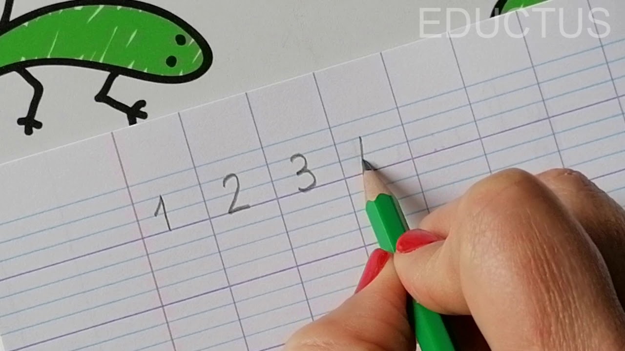 Apprends à écrire le chiffre 4  Apprendre à écrire les chiffres