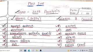 GPSC - Dyso 2021 polity and science & tech old question paper topic Analysis