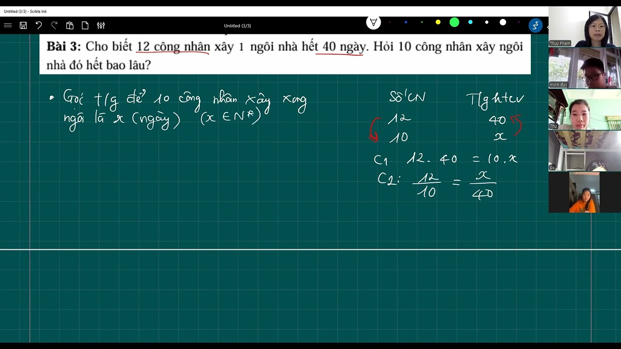 TOÁN LỜI VĂN TỈ LỆ THUẬN, NGHỊCH - TOÁN 7