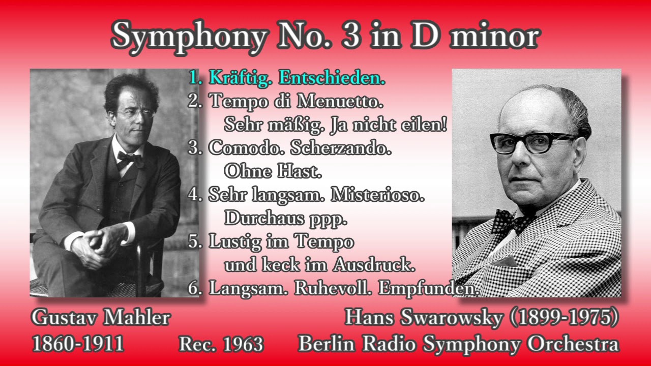 Mahler: Symphony No. 3, Swarowsky & DSO (1963) マーラー 交響曲第3