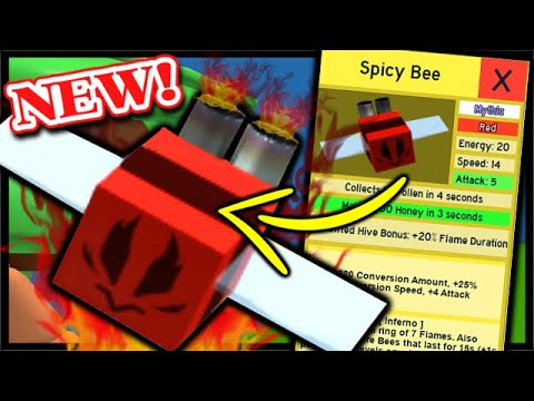 Hot New Spicy Bee Mythic Leak All Stats Abilities Roblox - new code leaked update info roblox bee swarm simulator