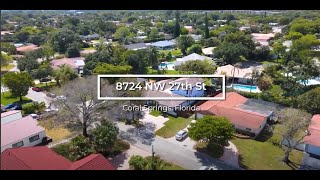 8724 NW 27 ST CORAL SPRINGS, FL 33060  -  Huge single family walking distance to The Walk