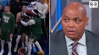 Chuck Reacts to Patrick Beverley Throwing Ball at Pacers Fan | Inside the NBA screenshot 5