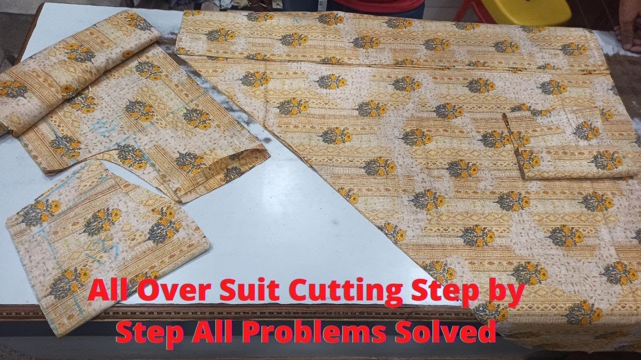 फुल सूट कटिंग 4:50 मीटर कपडा || All Over Suit Cutting Step by Step All Problems Solved #15