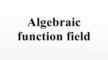 Algebraic function field