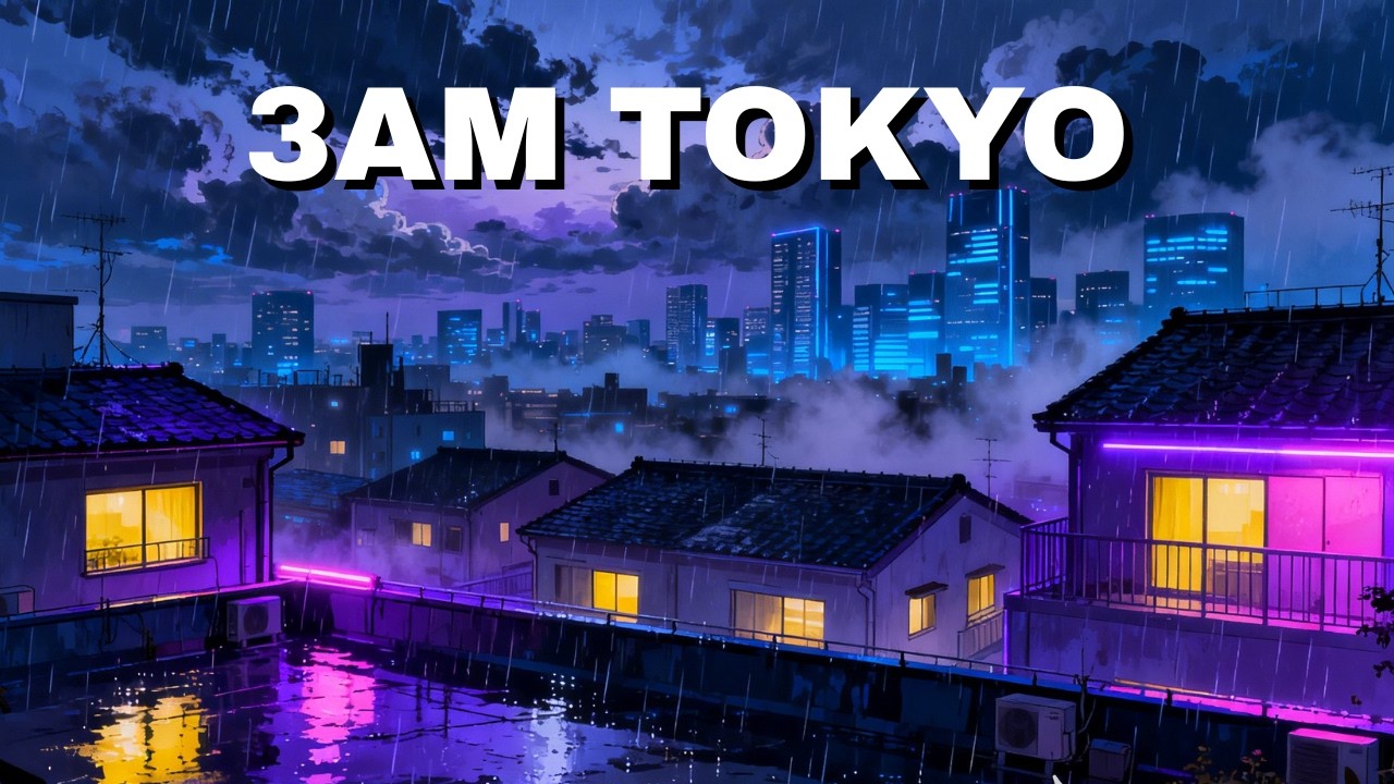 You're Walking Through Rainy Tokyo 🌧️ Chill Lofi Beats | 東京BGM