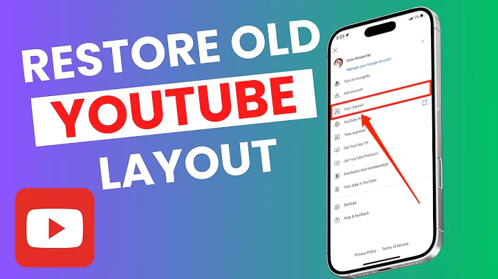 NEW*How to Restore Old YouTube Layout (Bring Back the Classic Look!)