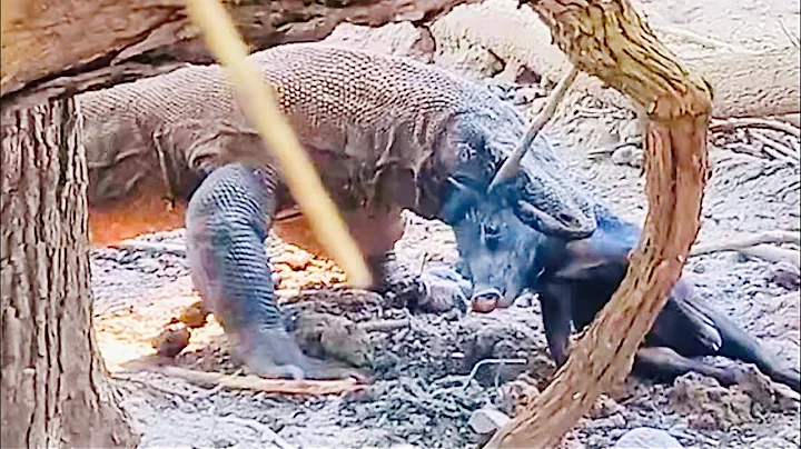 Komodo dragons catch wild pigs alive in the forest