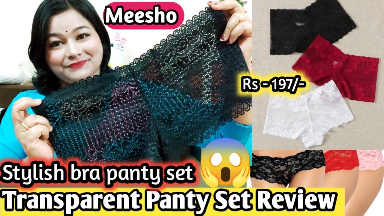 Meesho Transparent Panty set review / Stylish Bra panty set