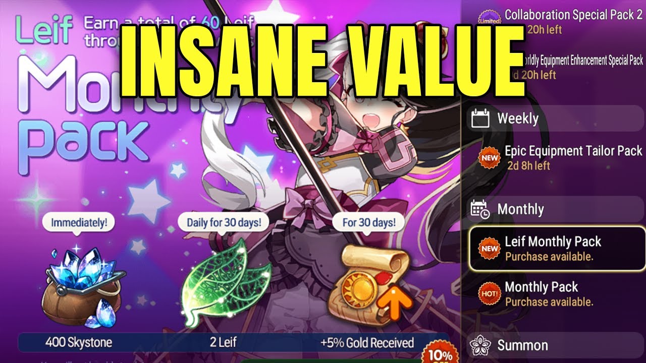 UPDATED MONTHLY + LEIF PACK REVIEW - Epic Seven