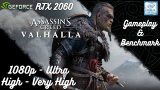 Assassin's Creed Valhalla RTX 2060 1080p Ultra - Very High Gameplay & Benchmark | Acer Helios 300