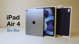 iPad Air 4 Sky Blue Unboxing with Smart Folio and Gameplay - YouTube