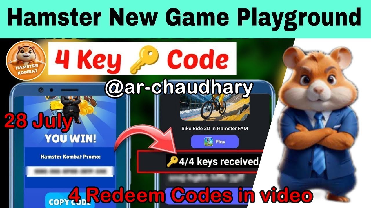 Hamster redeem code giveaway | 4 keys code in video | how to get redeem ...