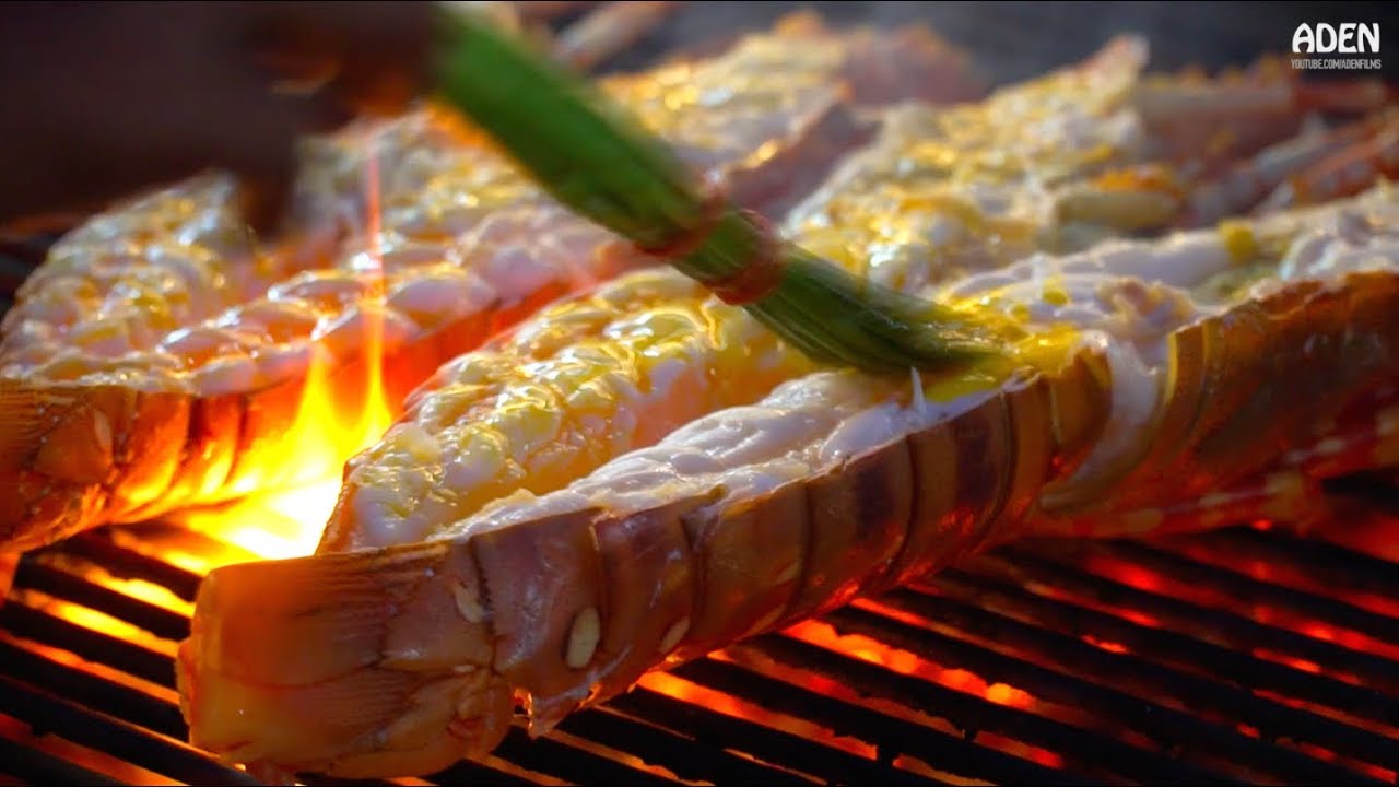 Thailand Street Food: Lobster & Giant Tiger Prawns BBQ | Aden Films