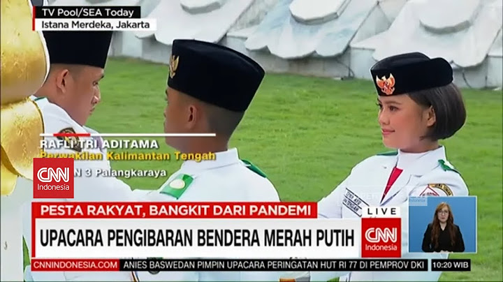 Pengibaran Bendera Merah Putih oleh Pasukan Pengibar Bendera Pusaka di Istana Merdeka