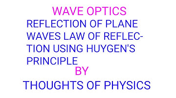 Law of reflection using Huygen
