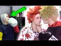 Baking the MANLIEST Cake [KiriBaku + Todo] My Hero Academia Cosplay