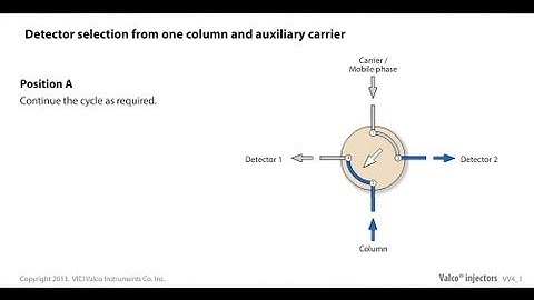 Valco detector selection from one column and auxiliary carrier
