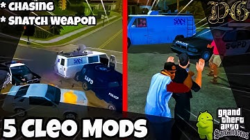 New 5 Cleo Mods || Cleo Mods #19 || New Mods || GTA SA ANDROID || GTA Mobile || Gta Sa Android || DG